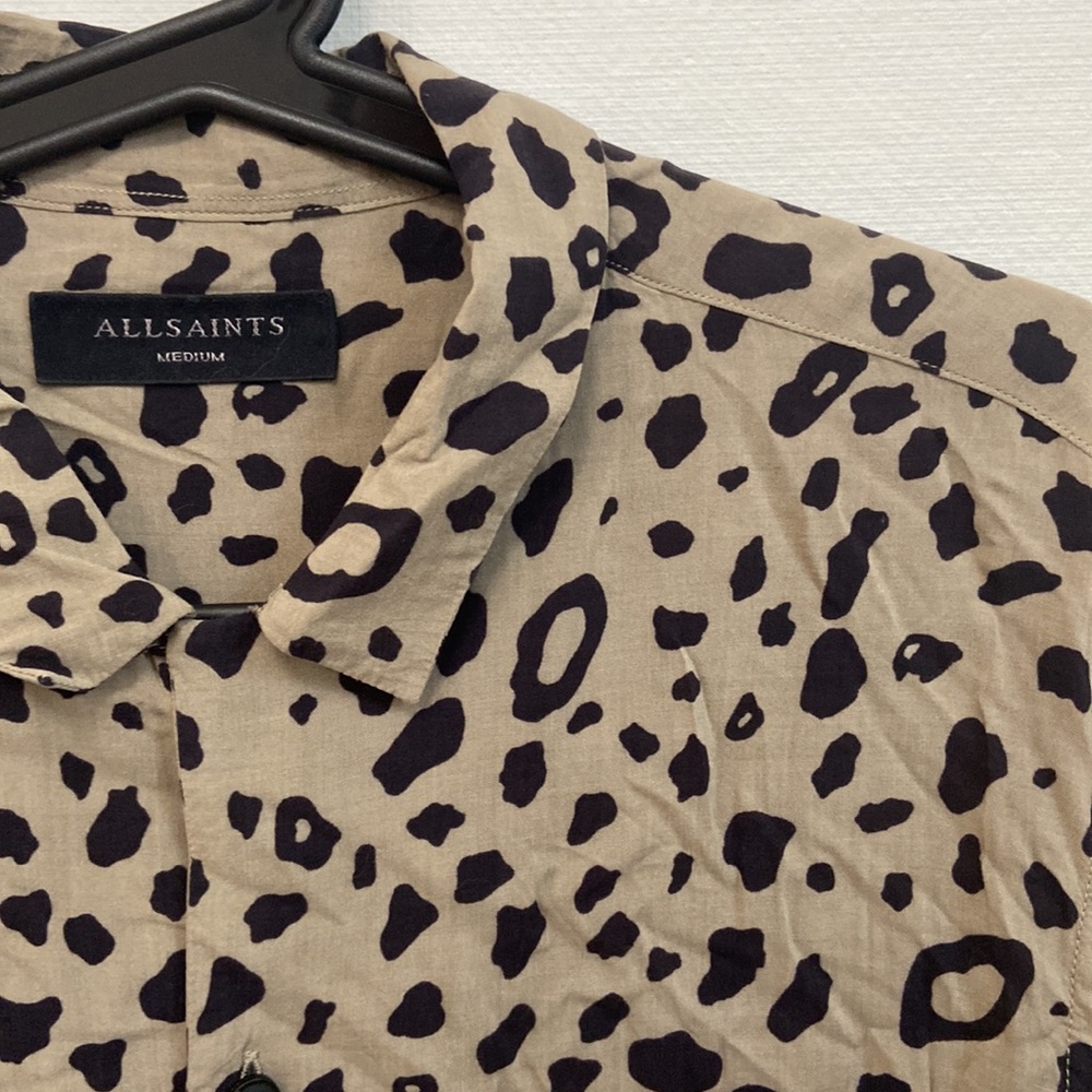 All Saints viscose shirt panther pattern